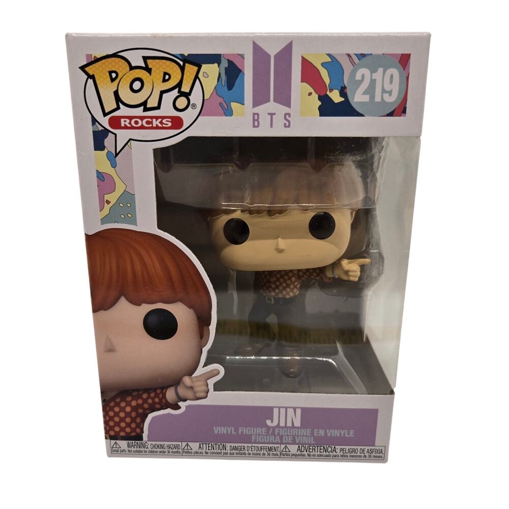 FUNKO POP! ROCKS VINYL FIGURE – BTS JIN #219 – BOXED – K-POP COLLECTIBLE